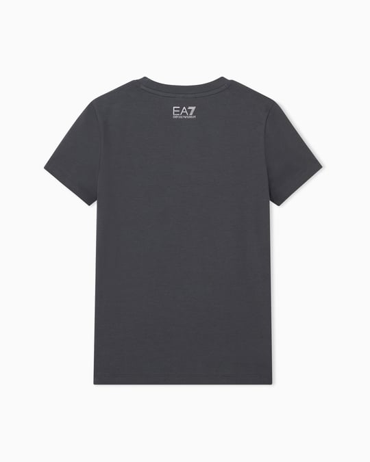EA7 Ea7 Kadın Normal Kesim Yapay Taş Desenli Logo Detaylı Yuvarlak Yakalı Kısa Kollu Antrasit T-Shirt 7W001399 AF14880-U8117