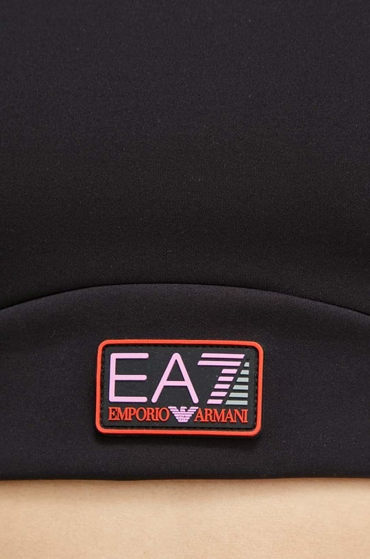 Ea7 Ea7 Kadın Pamuklu Yuvarlak Kolsuz Günlük Siyah Spor Büstiyer 3DTH54 TJTFZ-1200