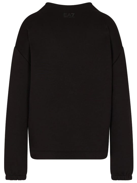 EA7 Ea7 Kadın Regular Fit Dik Yaka Uzun Kollu Siyah Sweatshirt 7W000524 AF13151-UC001