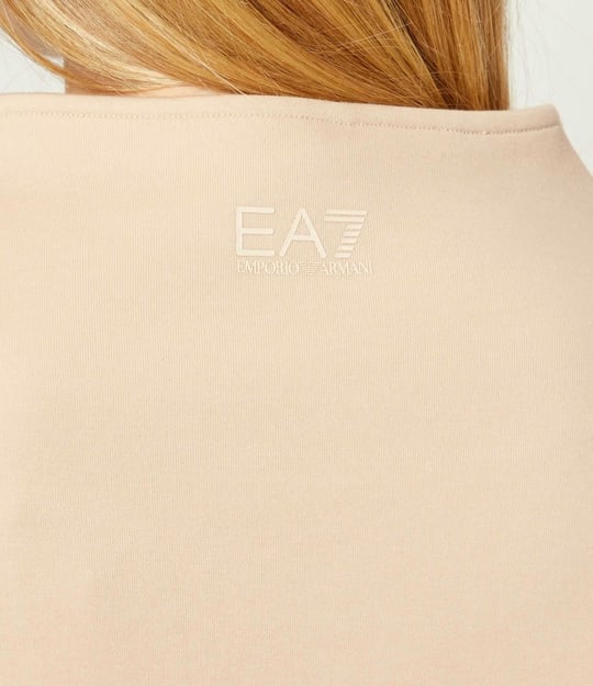EA7 Ea7 Kadın Regular Fit Dik Yaka Uzun Kollu Bej Sweatshirt 7W000524 AF13151-U1046