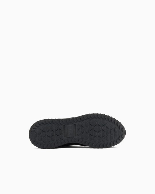 EA7 Ea7 Unısex Düşük Bilekli Rahat Tabanlı Süet Detaylı EA7 Logo Desenli Deri Siyah-Gold Sneaker 7X000380 AF19175-MZ177