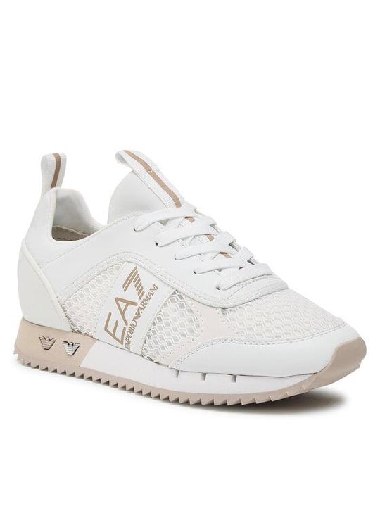 Ea7 Ea7 UNISEX Fileli Şerit Logolu Bağıcıklı Beyaz Sneaker X8X027 XK050-S299