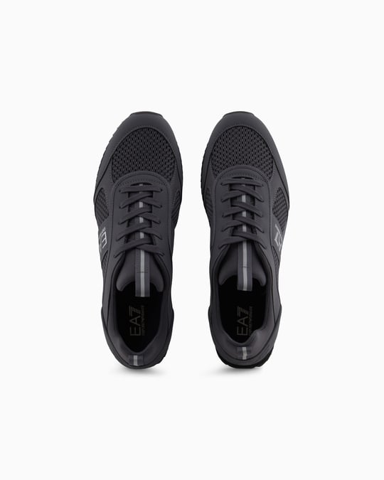 Ea7 Ea7 Unısex Fileli Şerit Logolu Bağıcıklı Gri1 Sneaker X8X027 XK050-D186