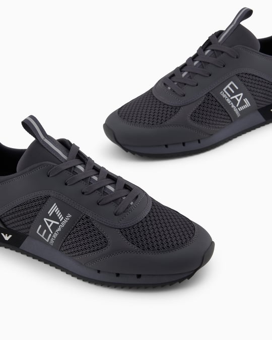 Ea7 Ea7 Unısex Fileli Şerit Logolu Bağıcıklı Gri1 Sneaker X8X027 XK050-D186