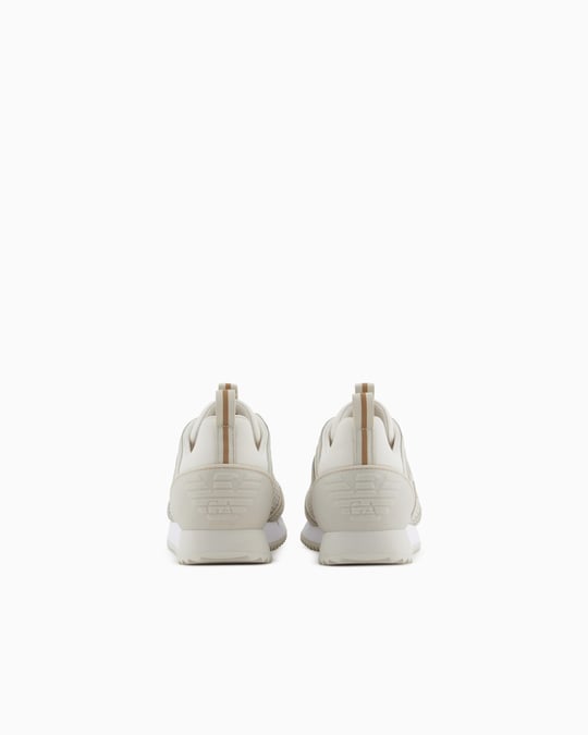 Ea7 Ea7 Unısex Fileli Şerit Logolu Bağıcıklı Gümüş Sneaker X8X027 XK050-U453