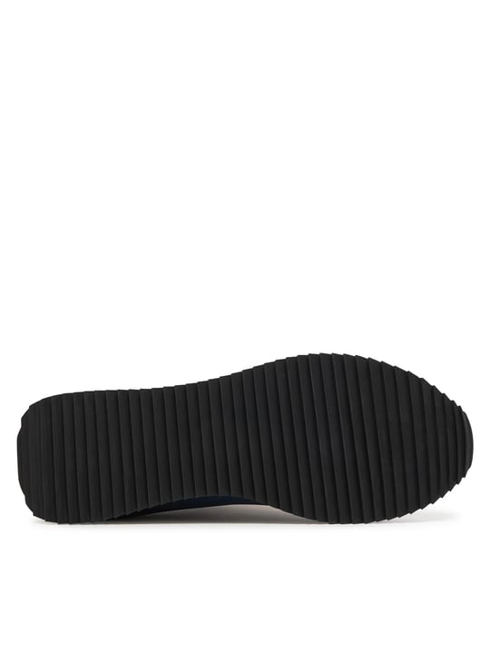 EA7 Ea7 Unısex Kalın Rahat Taban Logo Desenli Süet Detaylı Mavi Sneaker 7X000541 AF18609-MZ579