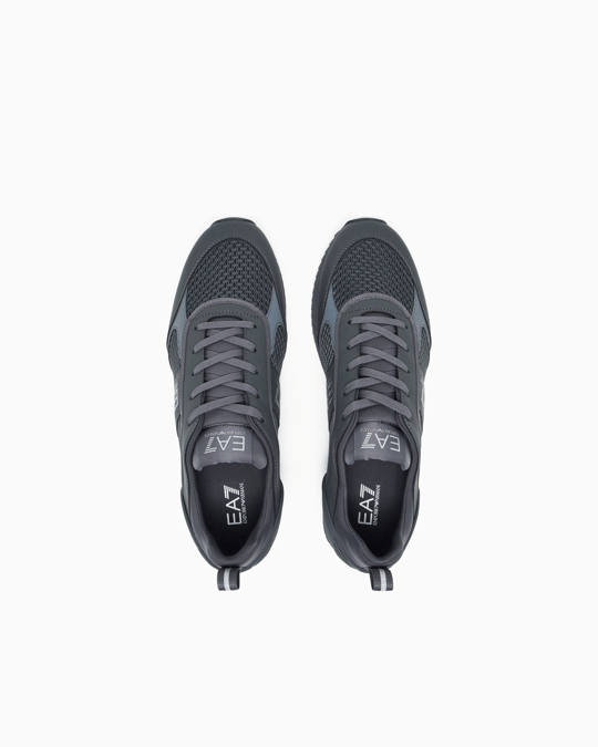 EA7 Ea7 Unısex Nefes Alabilen File Detaylı Rahat Taban Kartal Logo Motifli Gri Sneaker 7X000334 AF18610-M8341