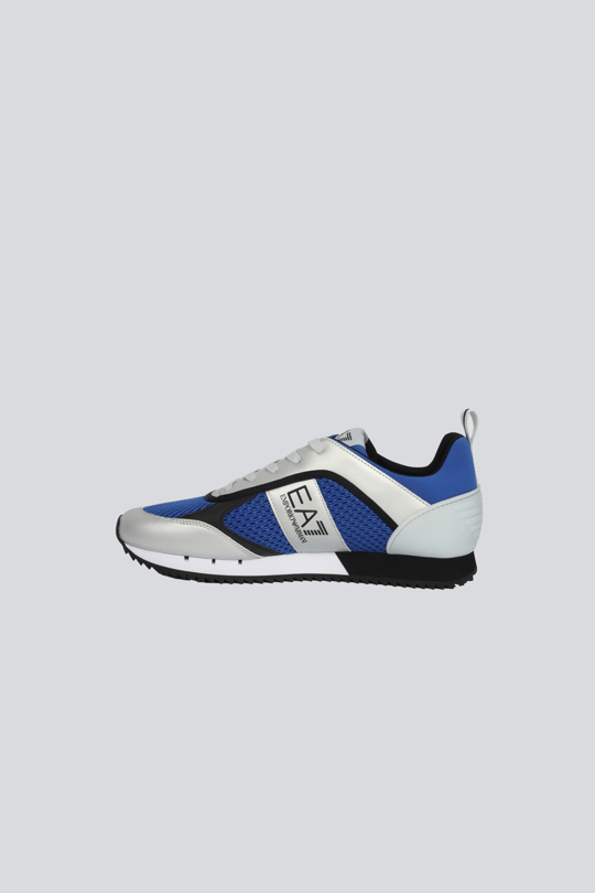 EA7 Ea7 Unısex Nefes Alabilen File Detaylı Rahat Taban Kartal Logo Motifli Mavi-Gri Sneaker 7X000334 AF18610-MZ585