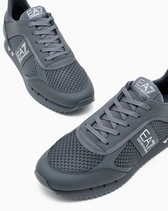 EA7 Ea7 Unısex Nefes Alabilen File Detaylı Rahat Taban Kartal Logo Motifli Gri Sneaker 7X000334 AF18610-M8341