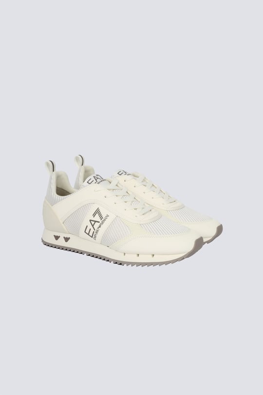EA7 Ea7 Unısex Rahat Taban Nefes Alabilen File Detaylı Kartal Motifli Ekru Sneaker 7X000337 AF18613-M0380