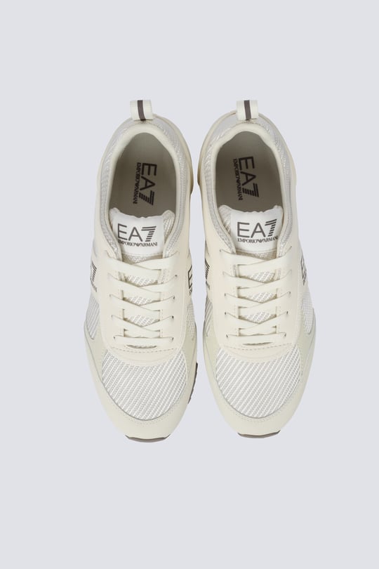 EA7 Ea7 Unısex Rahat Taban Nefes Alabilen File Detaylı Kartal Motifli Ekru Sneaker 7X000337 AF18613-M0380