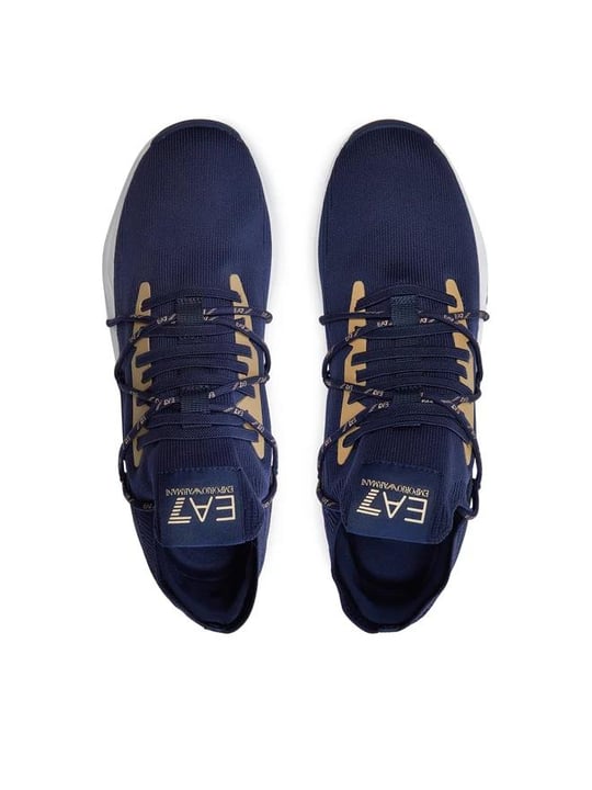Ea7 Ea7 Unısex Yüksek Taban Bağcıklı Rahat Siyah-Altın Sneaker X8X087 XK227-U043