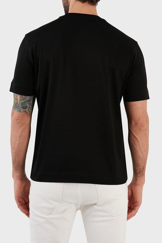 Emporio Armani Emporıo Armani Erkek %100 Pamuklu Logolu Kısa Kollu Siyah T-Shirt 3R1TZ3 1JSAZ-0999