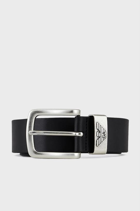 Emporio Armani Emporıo Armani Erkek %100 Deri Marka Logolu Siyah Kemer Y4S201 YDD6G-001