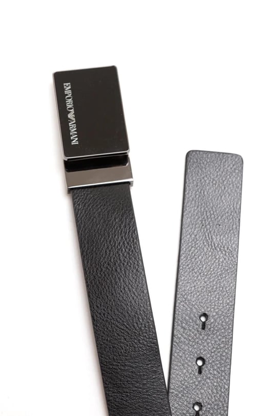 Emporio Armani Emporıo Armani Erkek %100 Deri Marka Logolu Siyah Kemer Y4S427 YTU7J-372