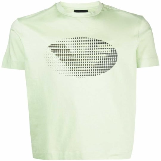 Emporio Armani Emporıo Armani Erkek %100 Pamuk Jersey Kumaş Marka Logolu Yeşil T-Shirt 3R1TU1 1JSAZ-0594