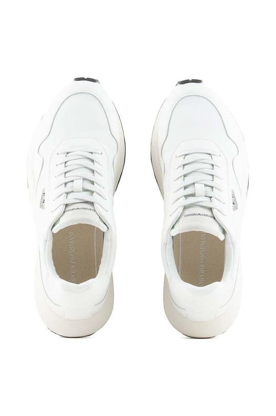 Emporio Armani Emporıo Armani Erkek Bağcıklı Marka Logolu Spor Stil Beyaz Sneaker X4X630 XN877-M801