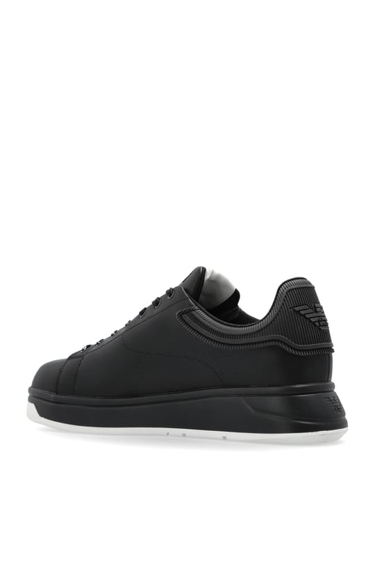 EMPORIO ARMANI Emporıo Armani Erkek Bağlamalı Orta Kalın Taban Deri Siyah2 Sneaker EM003663 AF18212-MC105