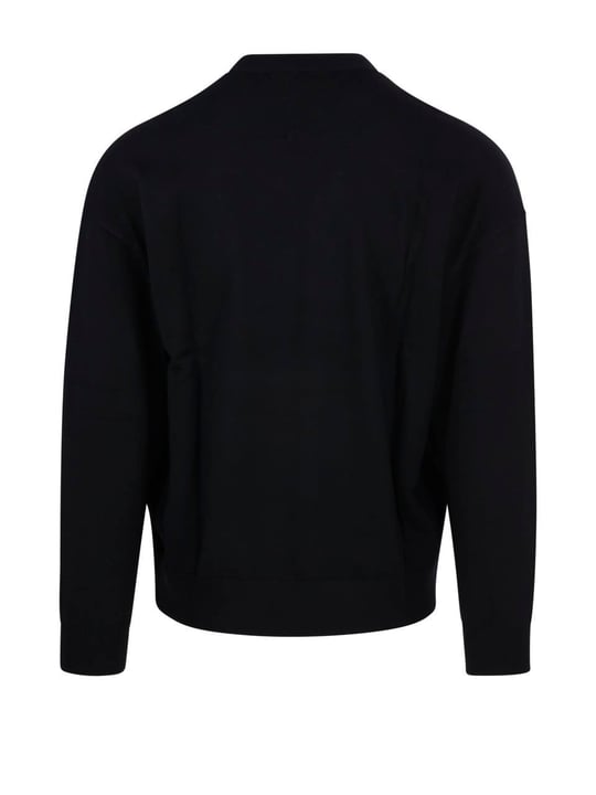 Emporio Armani Emporıo Armani Erkek Basic Uzun Kollu Logo Nakışlı Siyah Kazak 6R1MX4 1MFVZ-F012
