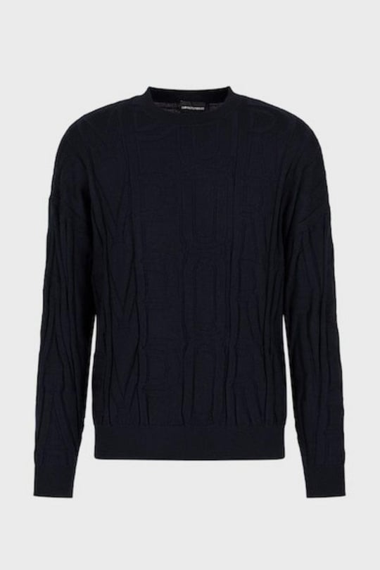 Emporio Armani Emporıo Armani Erkek Basic Uzun Kollu Logo Nakışlı F919 Kazak 6R1MX4 1MFVZ-F919