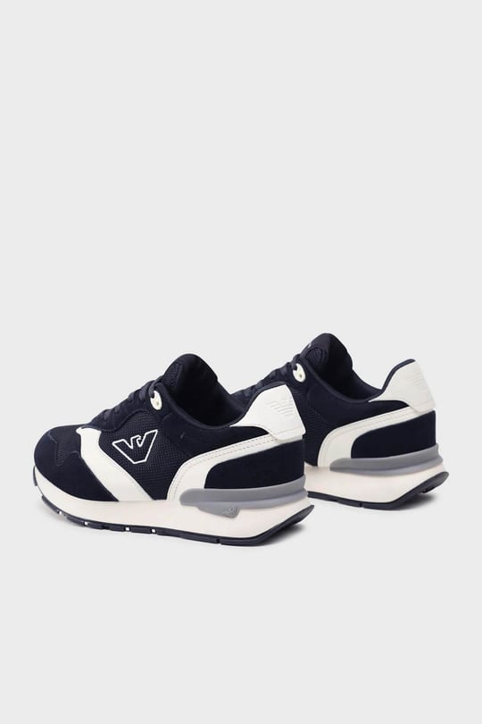 Emporio Armani Emporıo Armani Erkek Bağcıklı Marka Logolu Spor Stil Lacivert Sneaker X4X642 XN951-S161