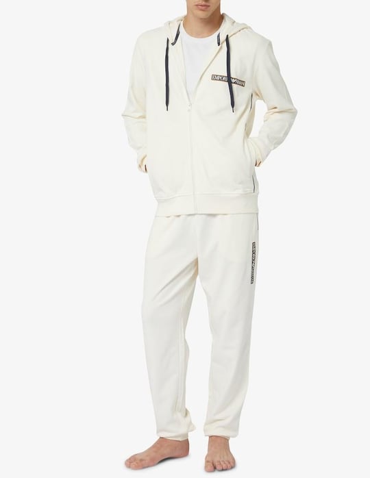 Emporio Armani Emporıo Armani Erkek Beli Lastikli Logolu Rahat Kesim Beyaz Pantolon 111690 3F573-12311
