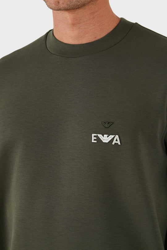 Emporio Armani Emporıo Armani Erkek Bisiklet Yaka Uzun Kol Pamuklu Regular Fit Yeşil Sweatshirt EM002919 AF10013-U8120