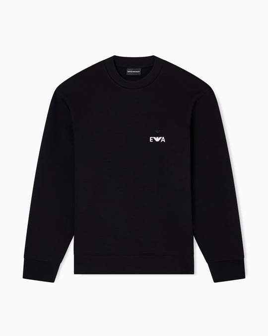 Emporio Armani Emporıo Armani Erkek Bisiklet Yaka Uzun Kol Pamuklu Regular Fit Siyah Sweatshirt EM002919 AF10013-UC001