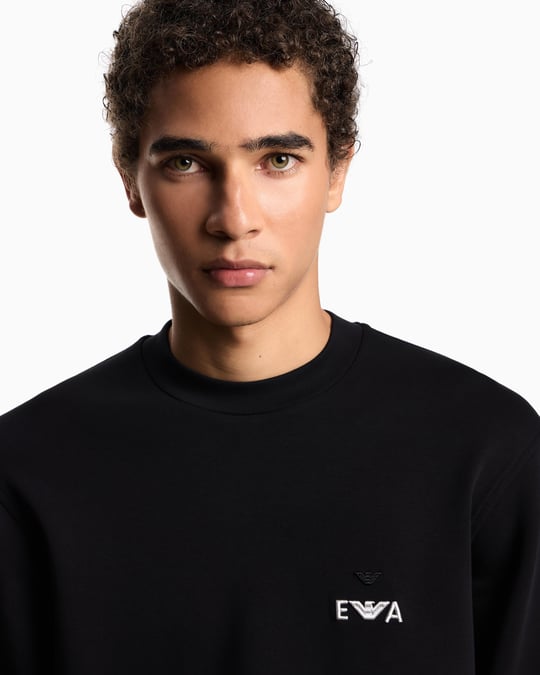 Emporio Armani Emporıo Armani Erkek Bisiklet Yaka Uzun Kol Pamuklu Regular Fit Siyah Sweatshirt EM002919 AF10013-UC001