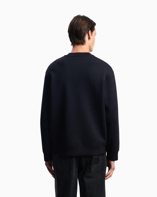 Emporio Armani Emporıo Armani Erkek Bisiklet Yaka Uzun Kol Pamuklu Regular Fit Lacivert Sweatshirt EM002919 AF10013-UB118