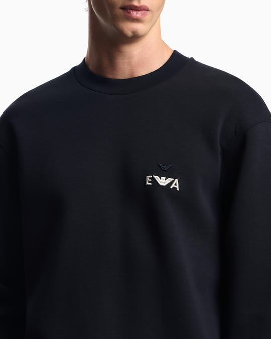 Emporio Armani Emporıo Armani Erkek Bisiklet Yaka Uzun Kol Pamuklu Regular Fit Lacivert Sweatshirt EM002919 AF10013-UB118