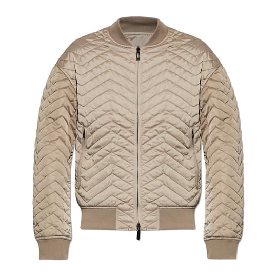 Emporio Armani Emporıo Armani Erkek Çift Taraflı Dik Yaka Arkası Marka Logolu Uzun Kollu Bej Mont 6D1B71 1NUAZ-0144