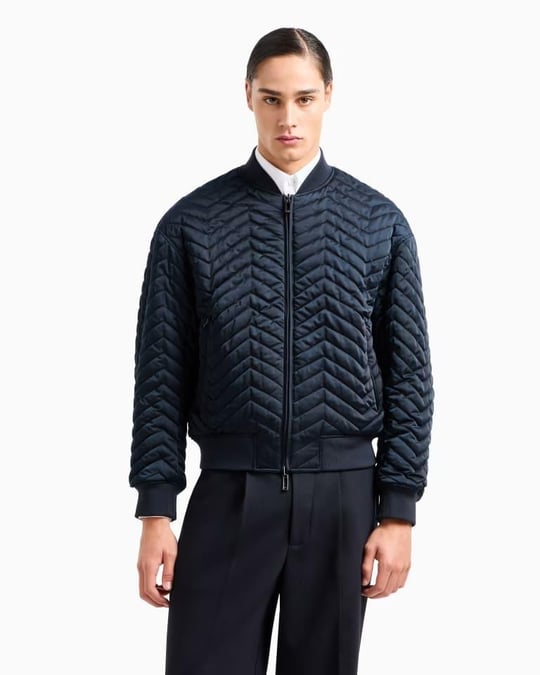 Emporio Armani Emporıo Armani Erkek Çift Taraflı Dik Yaka Arkası Marka Logolu Uzun Kollu Lacivert Mont 6D1B71 1NUAZ-0920