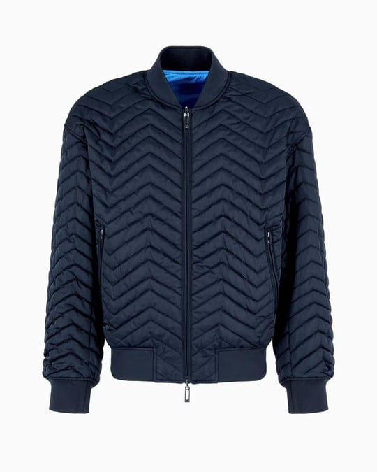 Emporio Armani Emporıo Armani Erkek Çift Taraflı Dik Yaka Arkası Marka Logolu Uzun Kollu Lacivert Mont 6D1B71 1NUAZ-0920