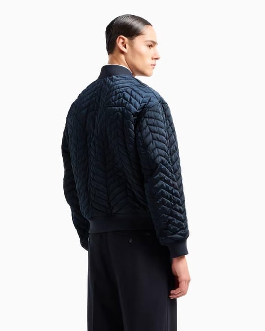 Emporio Armani Emporıo Armani Erkek Çift Taraflı Dik Yaka Arkası Marka Logolu Uzun Kollu Lacivert Mont 6D1B71 1NUAZ-0920