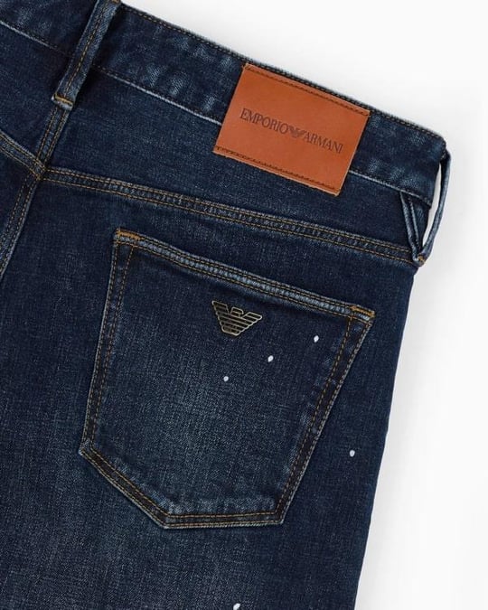 Emporio Armani Emporıo Armani Erkek Denim Kumaş  Normal Bel Düz Model Mavi Jeans 6R1J75 1DMXZ-0941