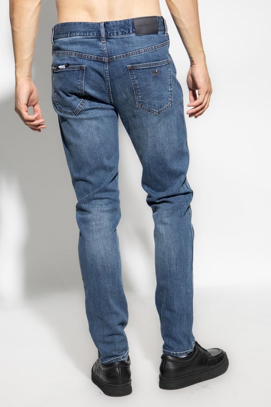 Emporio Armani Emporıo Armani Erkek Denim Kumaş  Normal Bel Düz Model Mavi1 Jeans 6R1J16 1DRHZ-0942