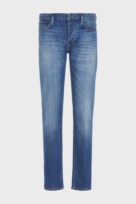 Emporio Armani Emporıo Armani Erkek Denim Kumaş  Normal Bel Düz Model Mavi Jeans 6R1J75 1D09Z-0942