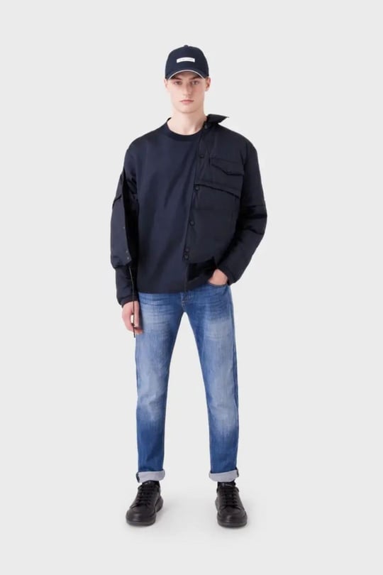 Emporio Armani Emporıo Armani Erkek Denim Kumaş  Normal Bel Düz Model Mavi Jeans 6R1J75 1D09Z-0942