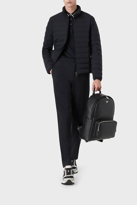 Emporio Armani Emporıo Armani Erkek Dik Yaka Cepli Şişme Lacivert Ceket 8N1BQ2 1NLRZ-0920