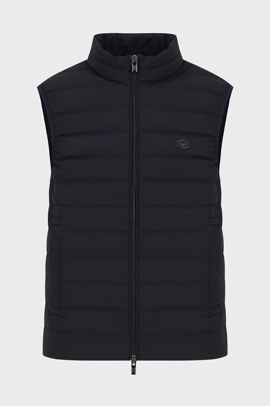 Emporio Armani Emporıo Armani Erkek Dik Yaka Yalıtımlı Marka Logolu Fermuarlı Lacivert Mont 8N1BQ1 1NLRZ-0920