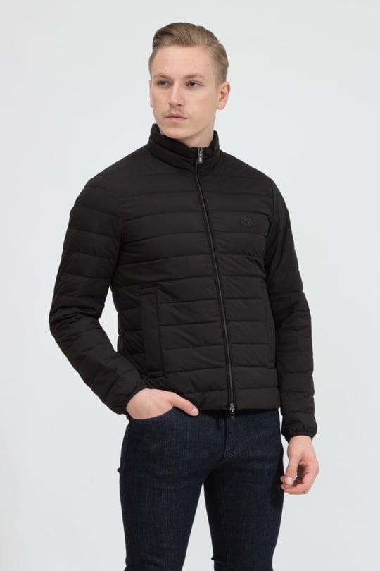 Emporio Armani Emporıo Armani Erkek Dik Yaka Cepli Şişme Siyah1 Mont 8N1BQ2 1NLRZ-SIYAH