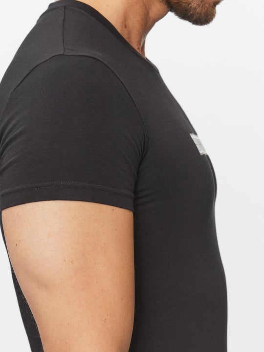 Emporio Armani Emporıo Armani Erkek Dokuma Bisiklet Yaka Kısa Kollu Günlük Siyah T-Shirt 111035 3F517-00020
