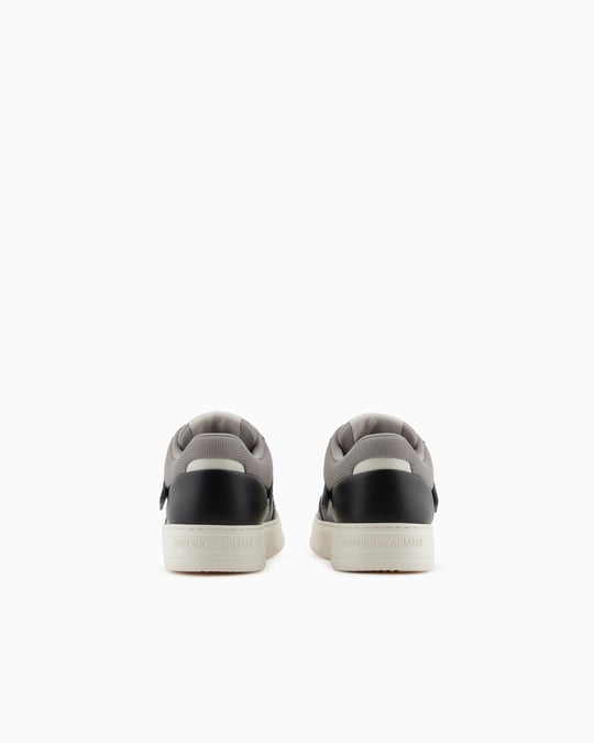 EMPORIO ARMANI Emporıo Armani Erkek Düz Taban Kırmızı İşaret Ve Kalp Desenli Siyah Sneaker X4X688 XR333-U566