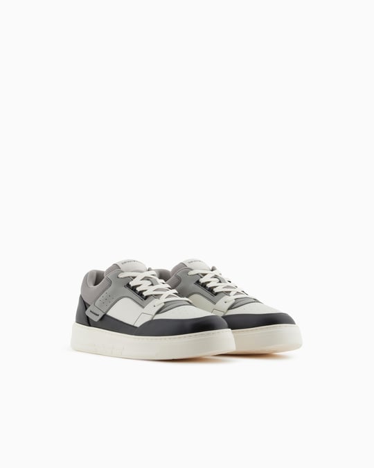 EMPORIO ARMANI Emporıo Armani Erkek Düz Taban Kırmızı İşaret Ve Kalp Desenli Siyah Sneaker X4X688 XR333-U566