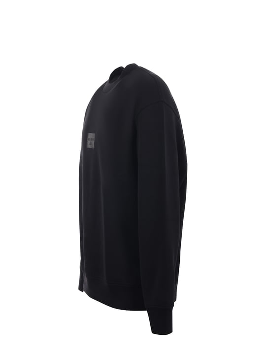 Emporio Armani Emporıo Armani Erkek Fermuarlı ve Kabartmalı Kartal Logolu Regular Fit Kapüşonlu Siyah Sweatshirt EM001045 AF100131-UC001