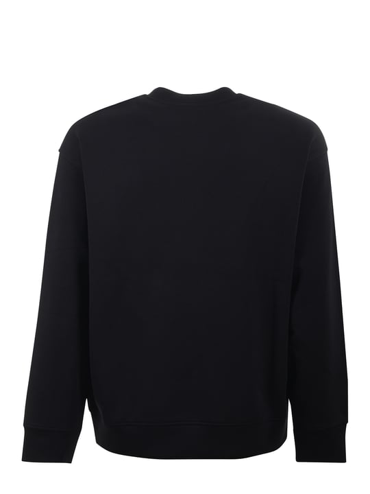 Emporio Armani Emporıo Armani Erkek Fermuarlı ve Kabartmalı Kartal Logolu Regular Fit Kapüşonlu Siyah Sweatshirt EM001045 AF100131-UC001