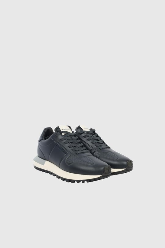 Emporio Armani Emporıo Armani Erkek Kaydırmaz Yüksek Rahat Taban Süet Lacivert Sneaker EM003740 AF19726-MB007
