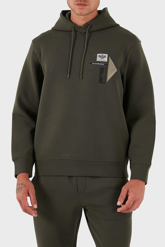 Emporio Armani Emporıo Armani Erkek Kapşonlu Yaka Uzun Kol Pamuklu Regular Fit Yeşil Sweatshirt EM003587 AF10013-U8120
