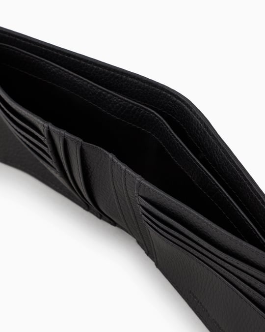 EMPORIO ARMANI Emporıo Armani Erkek Kapamasız Bölmeli Deri Siyah Cüzdan Y4R166 Y068E-80001